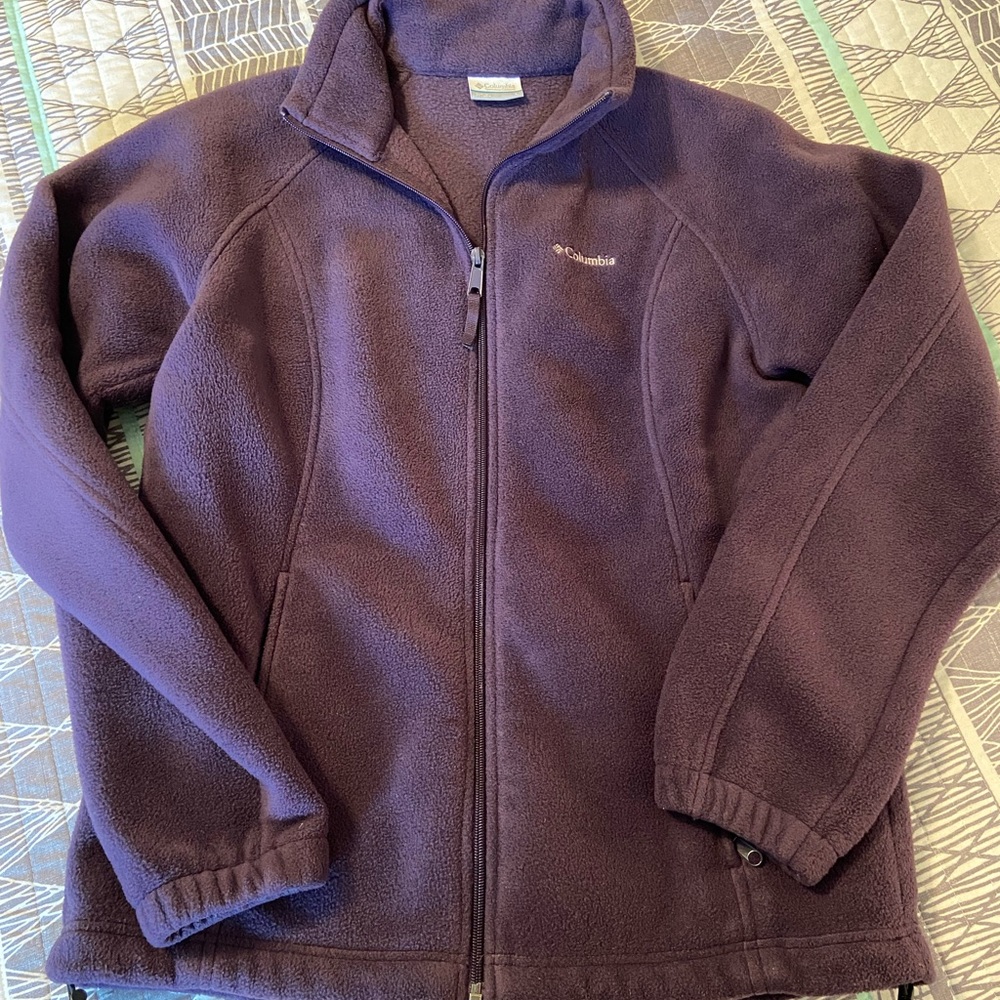 Columbia violet/purple fleece full zip jacket size large